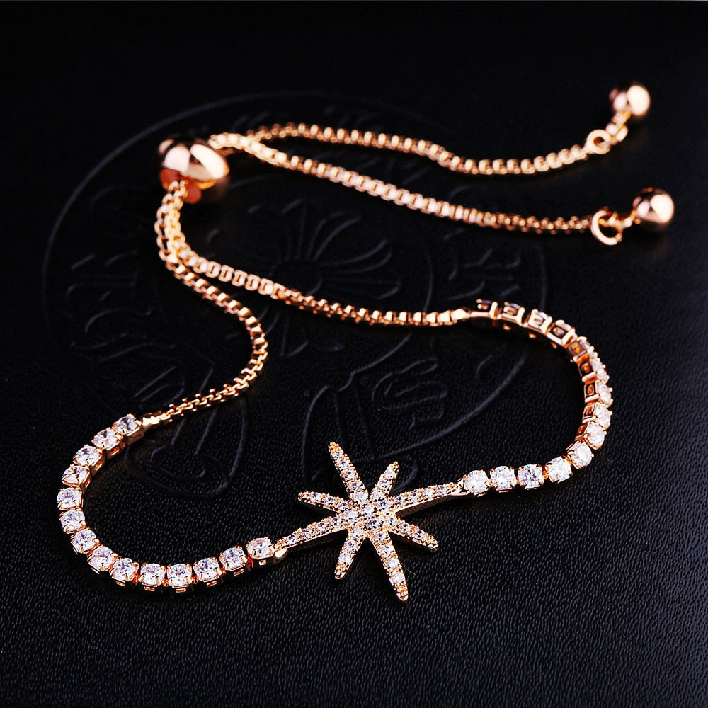 Trendy Crystal Adjustable Tennis Bracelet