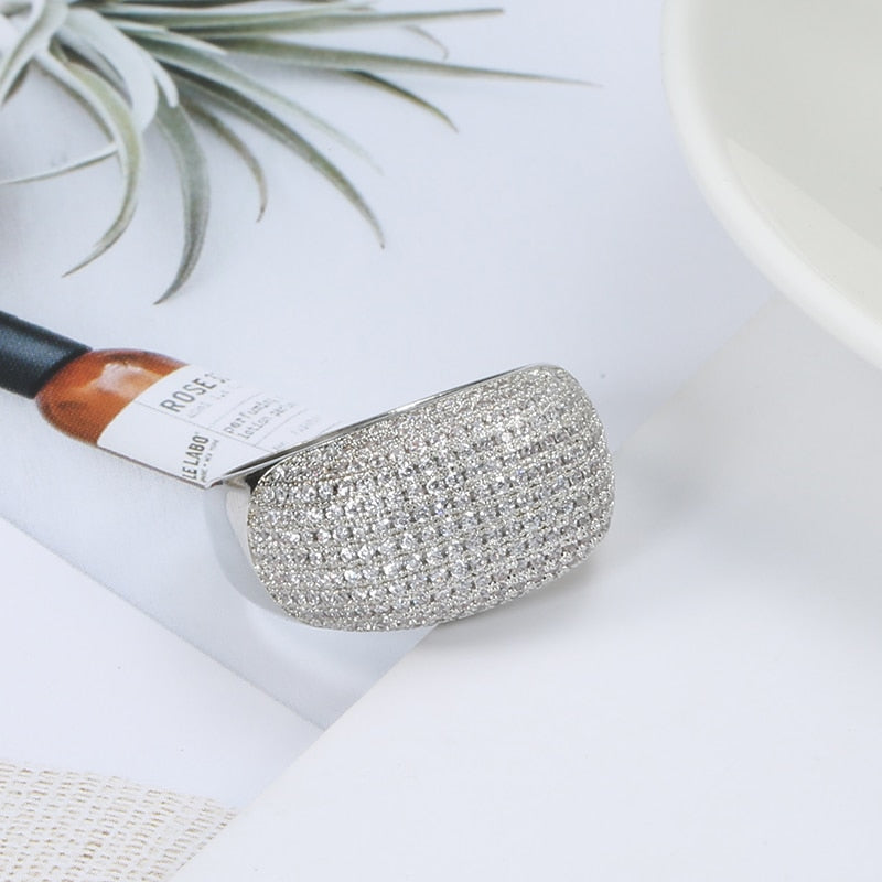 585 Rose Gold Simple Square Ring