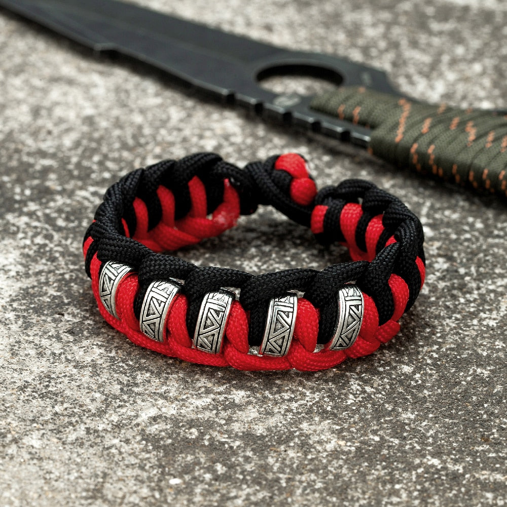 Vintage Viking Runes Survival Bracelets