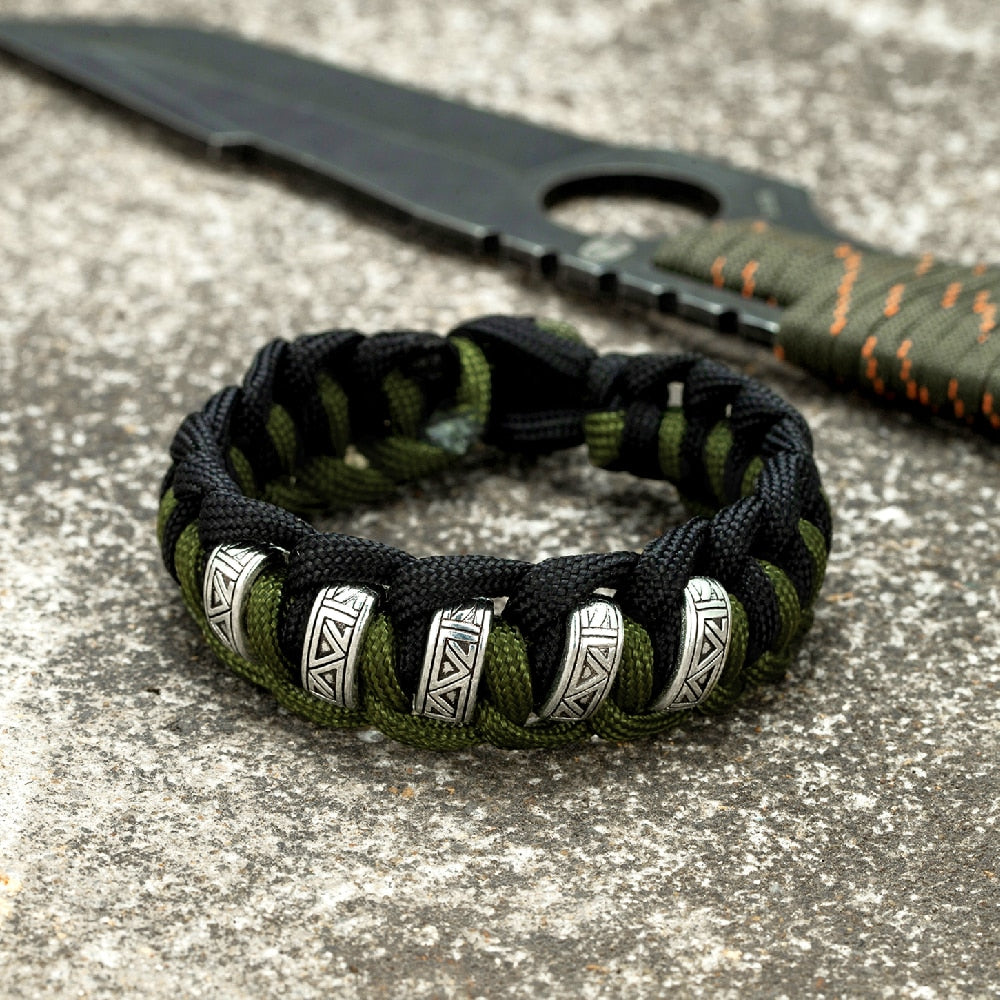 Vintage Viking Runes Survival Bracelets