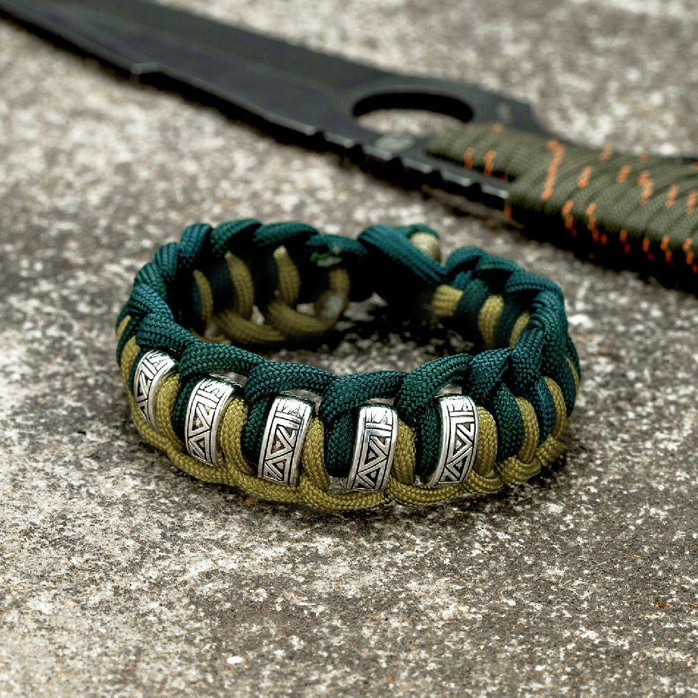 Vintage Viking Runes Survival Bracelets