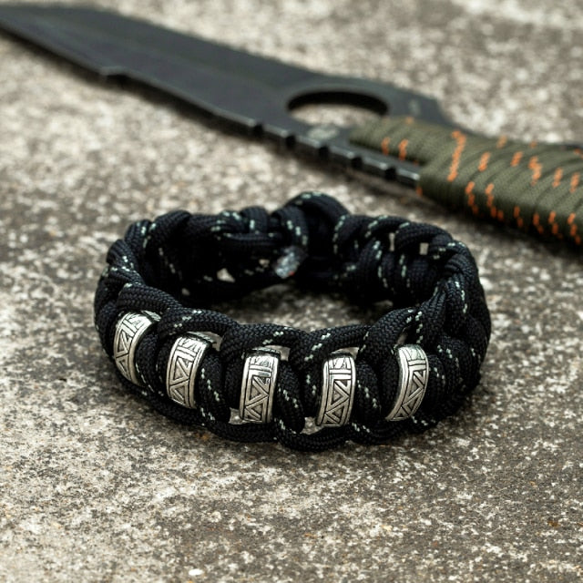 Vintage Viking Runes Survival Bracelets