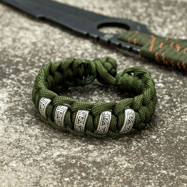 Vintage Viking Runes Survival Bracelets