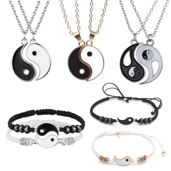 Pulsera de cadena trenzada con cordón de cuero y hematita de Tai Chi Fengshui