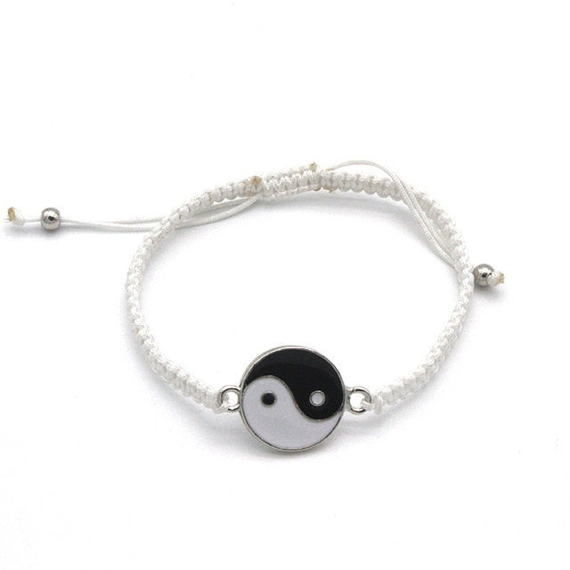 Tai Chi Fengshui Hematite Leather Cord Braid Chain Bracelet