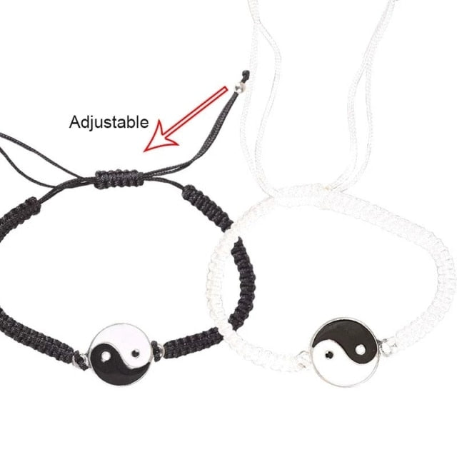 Tai Chi Fengshui Hematite Leather Cord Braid Chain Bracelet