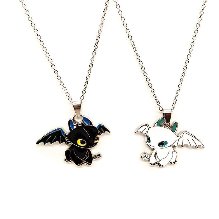 Fashion Cartoon Necklace Black and White Night