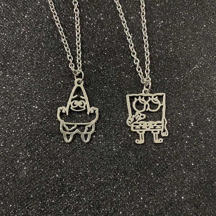 Fashion Cartoon Necklace Black and White Night