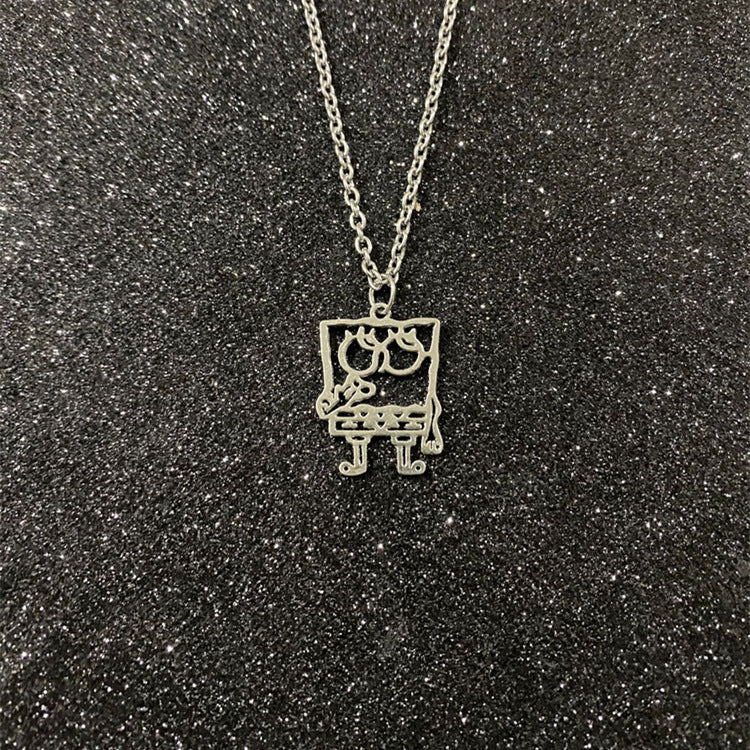 Fashion Cartoon Necklace Black and White Night