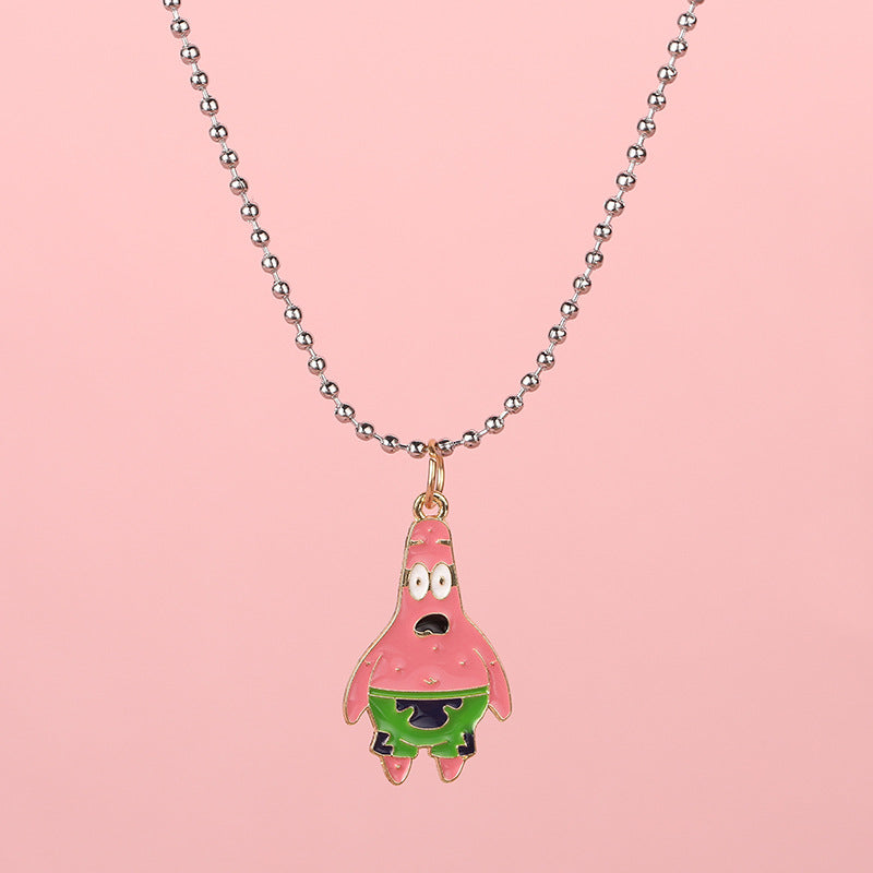 Fashion Cartoon Necklace Black and White Night