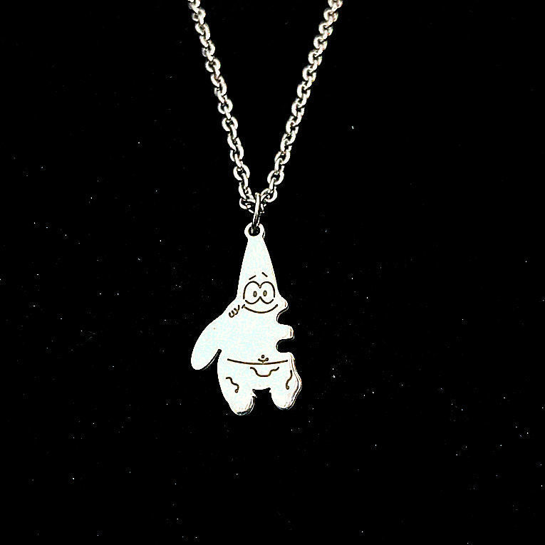Fashion Cartoon Necklace Black and White Night