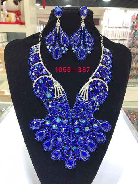 Dubai 24k Gold Big  Women Wedding Long Necklace Ethiopian Set