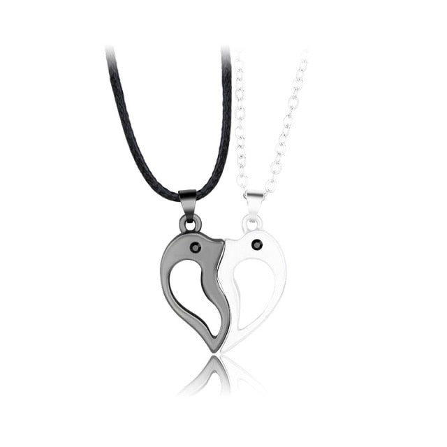 Magnetic  Astronaut Lovers Heart Pendant