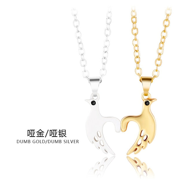 Magnetic  Astronaut Lovers Heart Pendant