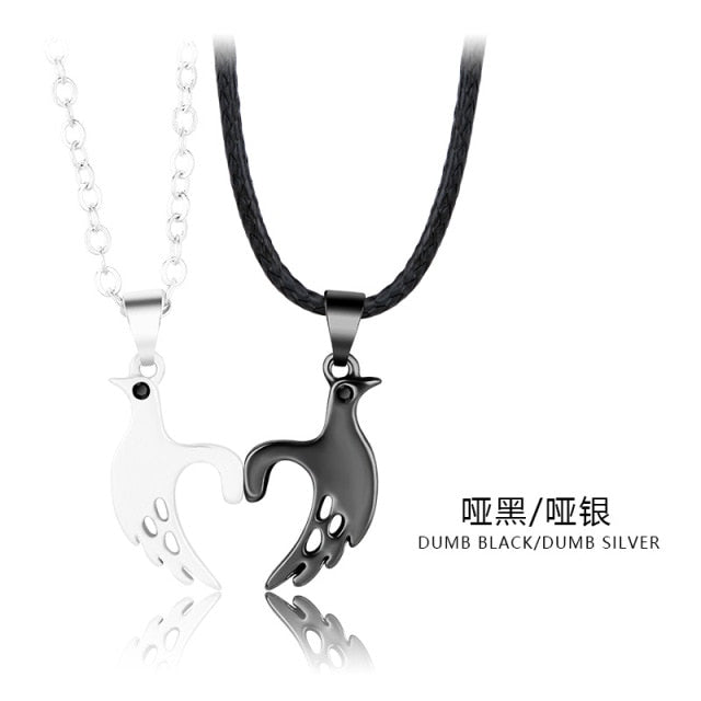Magnetic  Astronaut Lovers Heart Pendant