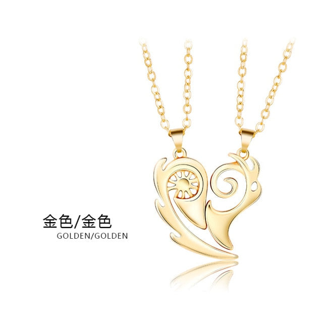 Magnetic  Astronaut Lovers Heart Pendant