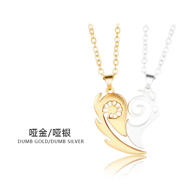 Magnetic  Astronaut Lovers Heart Pendant