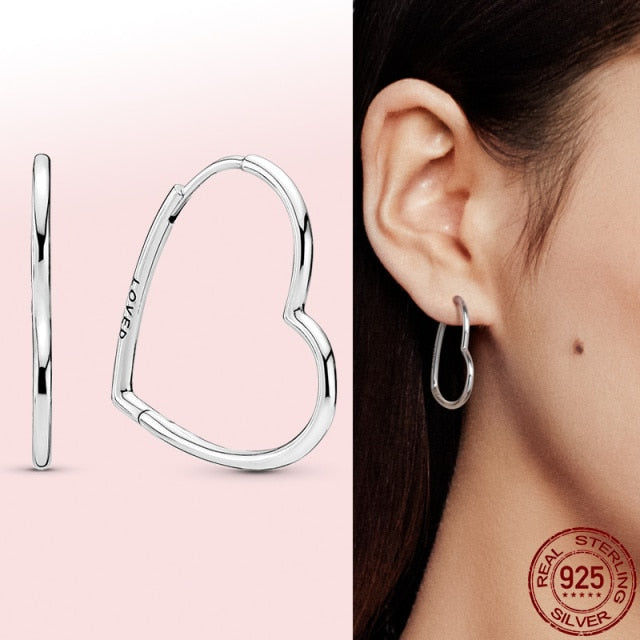 925 Earring Heart and Conch Shell Earrings For Women