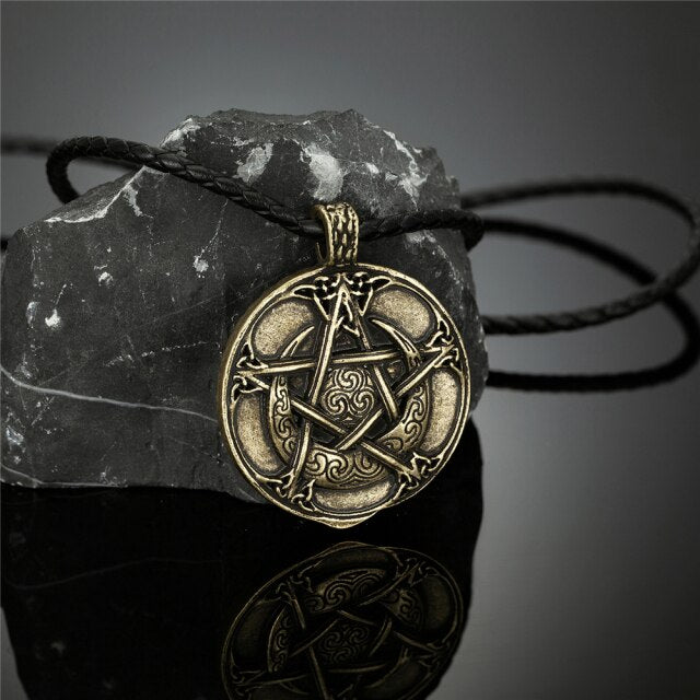 Viking Wolf Ouroboros Tree of Life Necklace