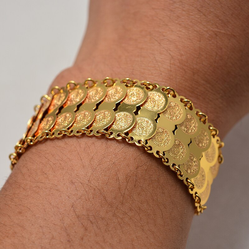 Gold Color Coins Bangles&Bracelets For Women