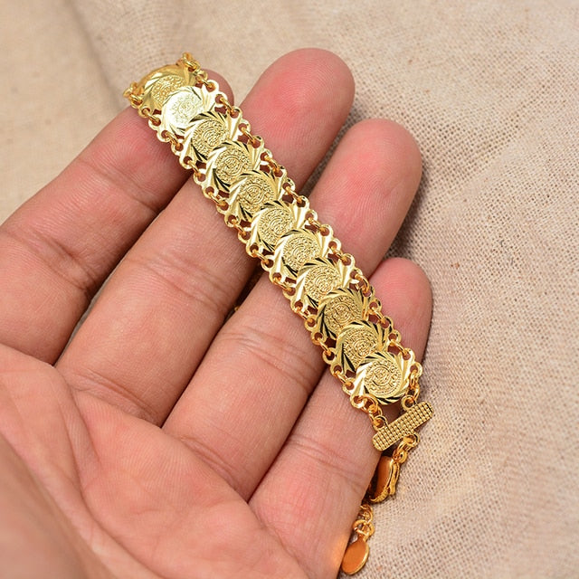 Gold Color Coins Bangles&Bracelets For Women