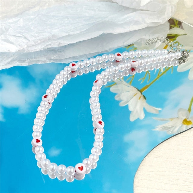 Trendy Bead Strand Beaded Choker Necklace