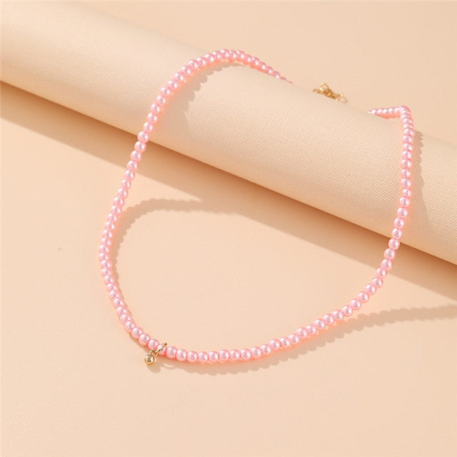 Trendy Bead Strand Beaded Choker Necklace