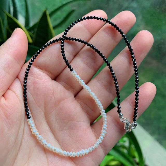 Baby Blue Evil Eye Beaded Choker Necklace