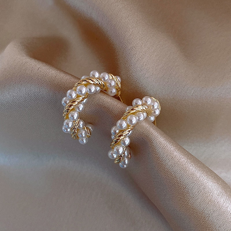New Vintage Japan Korean Hoop Earrings For Women