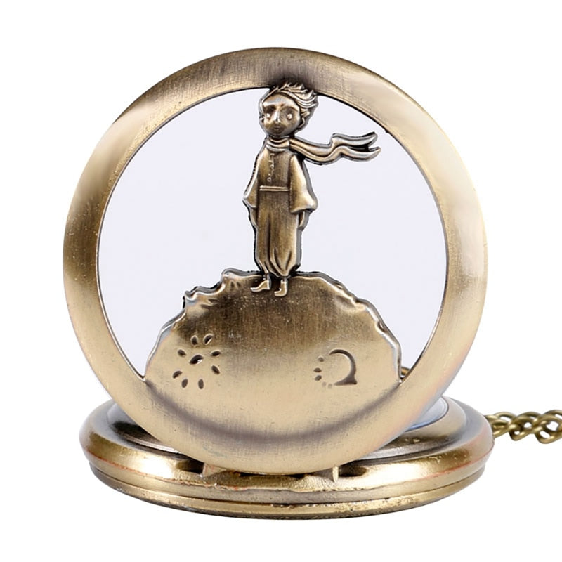 Retro Antique Bronze Little Prince Pocket Watch