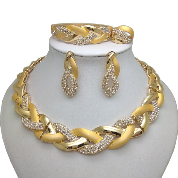 India Necklace Earring Ring Bracelet Sets