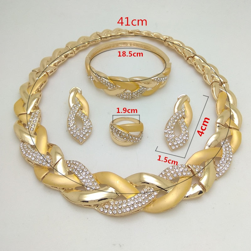 India Necklace Earring Ring Bracelet Sets
