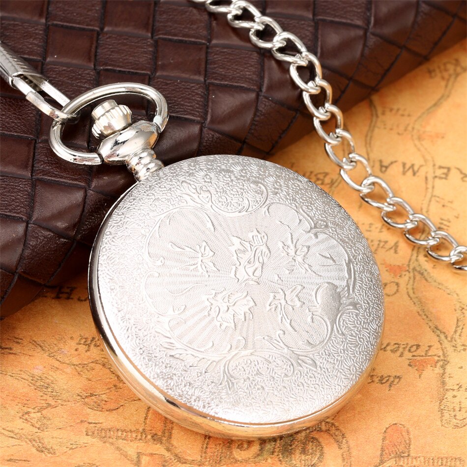 Classic Roman Numerals Engraving Half Hunter Necklace Pendant  Pocket Watch