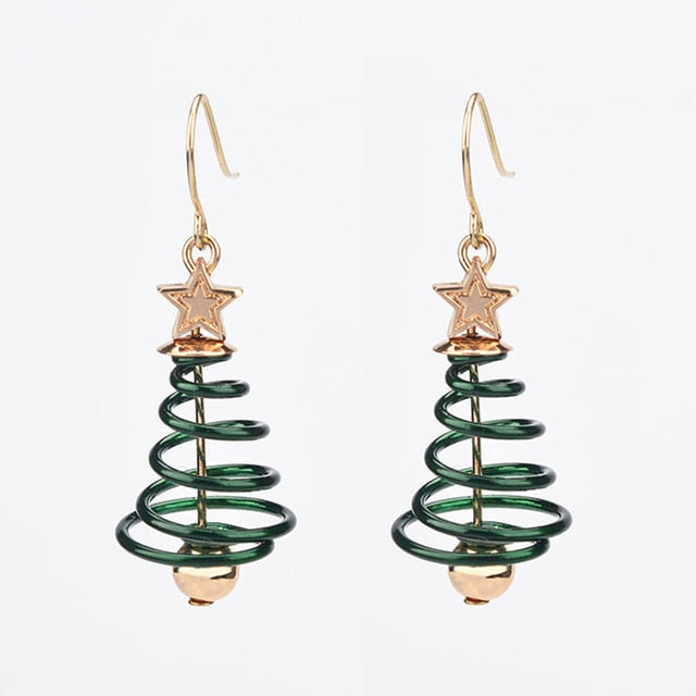 New Trendy Statement Christmas Tree Earrings