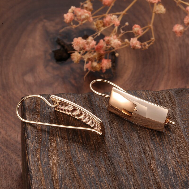 Rose Gold Classic Simple Dangle Earrings