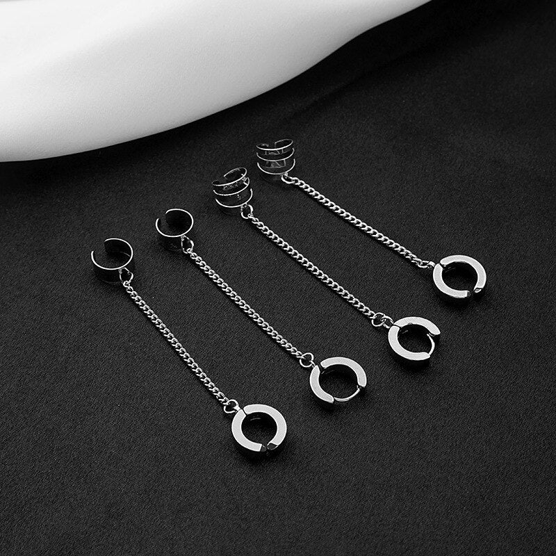 New Fashion Punk Stainless Steel Clip Earring