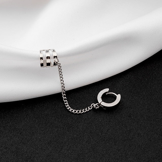New Fashion Punk Stainless Steel Clip Earring
