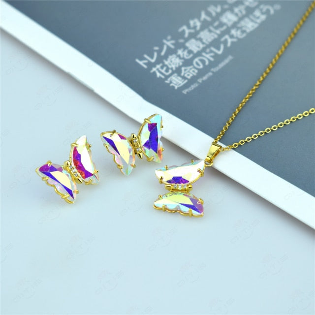Fashion Hot-selling Butterfly Crystal Necklace