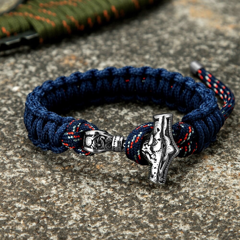 Viking Thors Hammer Survival Bracelets