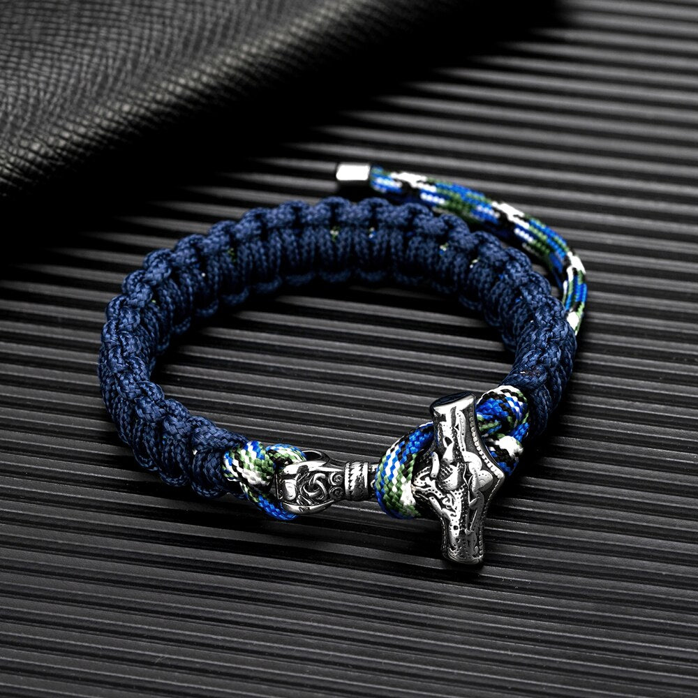 Viking Thors Hammer Survival Bracelets