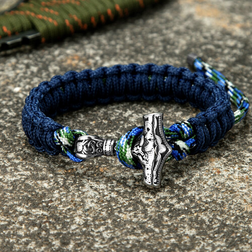 Viking Thors Hammer Survival Bracelets