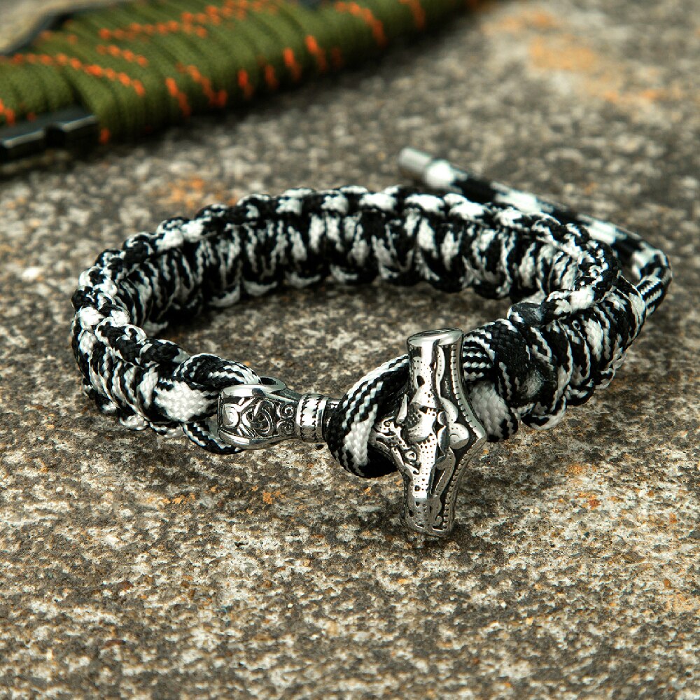 Viking Thors Hammer Survival Bracelets