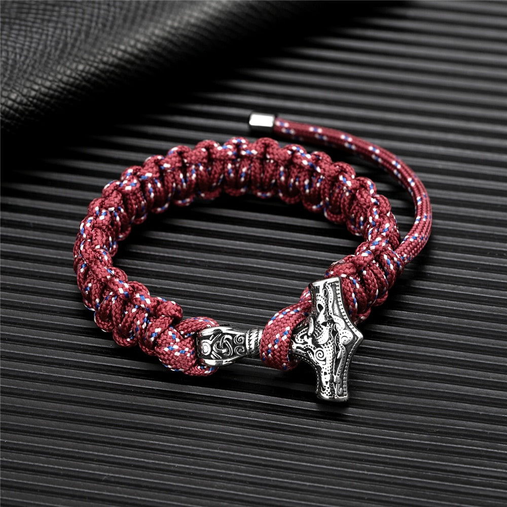 Viking Thors Hammer Survival Bracelets