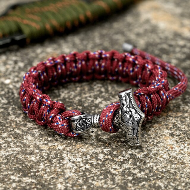 Viking Thors Hammer Survival Bracelets