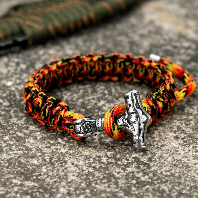 Viking Thors Hammer Survival Bracelets