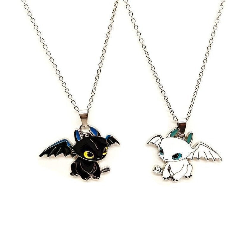 Fashion Cartoon Necklace Black and White Night