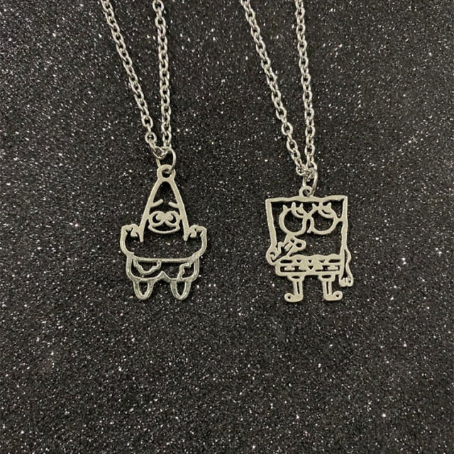 Fashion Cartoon Necklace Black and White Night