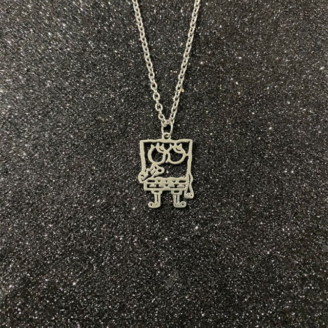 Fashion Cartoon Necklace Black and White Night