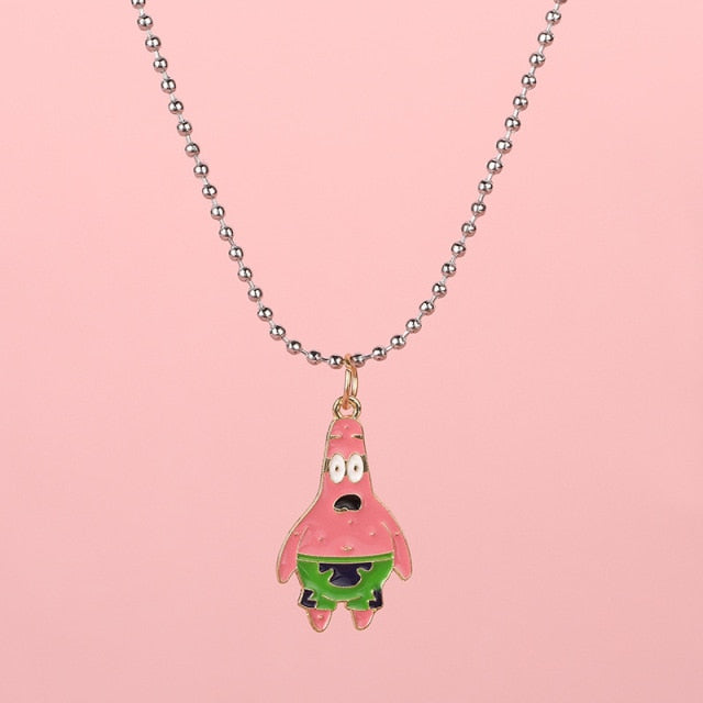 Fashion Cartoon Necklace Black and White Night