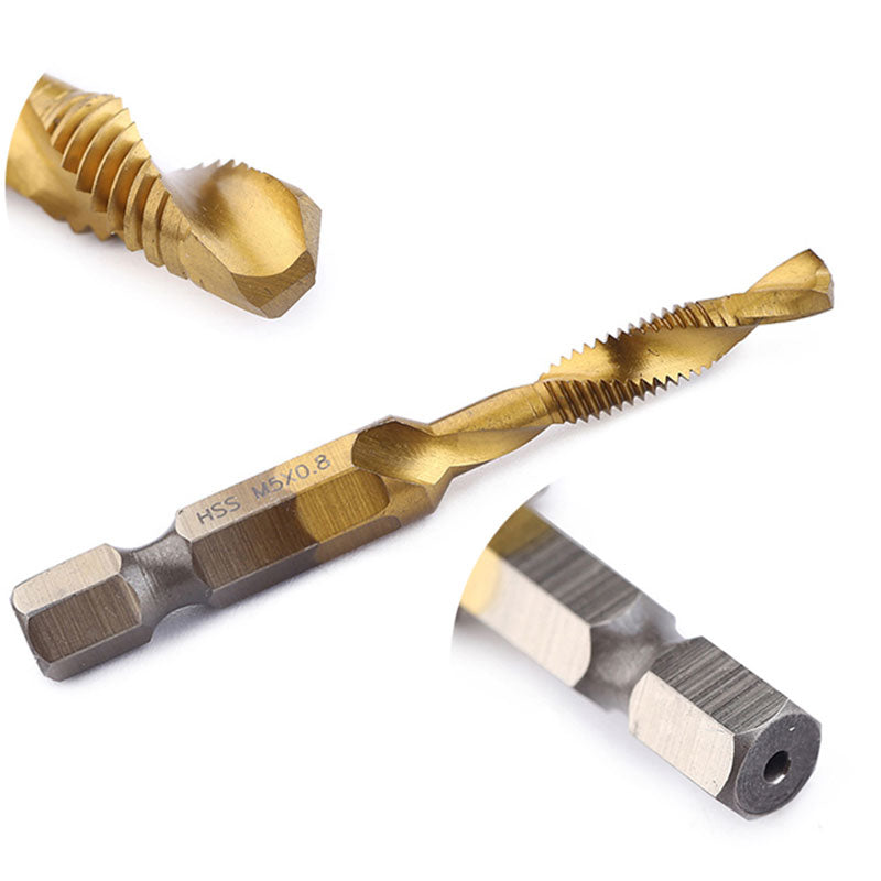 6PCS HSS Screw Thread   Tap Drill Bit set